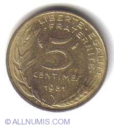 Image #2 of 5 Centime 1981