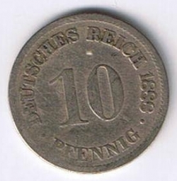 Image #1 of 10 Pfennig 1888 D