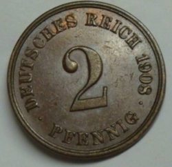 2 Pfennig 1908 E