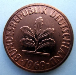 2 Pfennig 1969 D