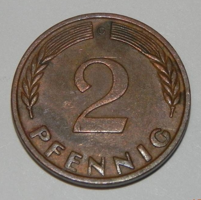 2 Pfennig 1969 G Federal Republic 1950 2001 2 Pfennig Germany Coin 19704