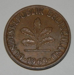 Image #2 of 2 Pfennig 1969 G