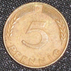 Image #1 of 5 Pfennig 1970 D