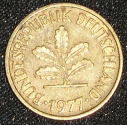 Image #2 of 5 Pfennig 1977 F