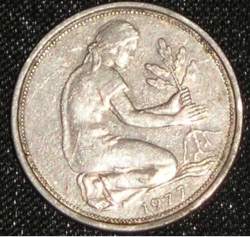 Image #2 of 50 Pfennig 1977 J
