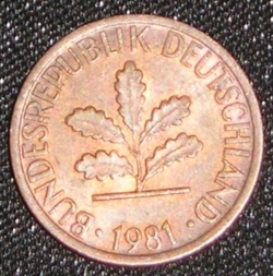 Image #2 of 1 Pfennig 1981 D