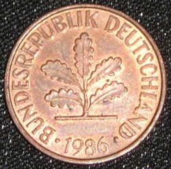 Image #2 of 2 Pfennig 1986 D