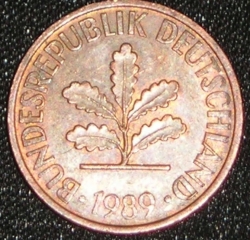 Image #2 of 2 Pfennig 1989 D