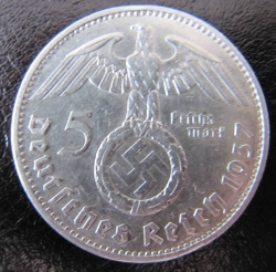 5 Reichsmark 1937 A - Paul von Hindenburg