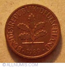1 Pfennig 1989 D