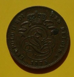 Image #2 of 2 Centimes 1875 French