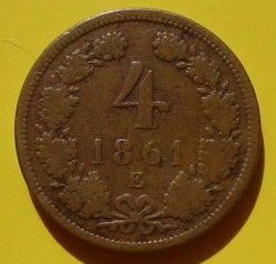 4 Kreuzer 1861 E