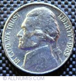 Image #2 of Jefferson Nickel 1965