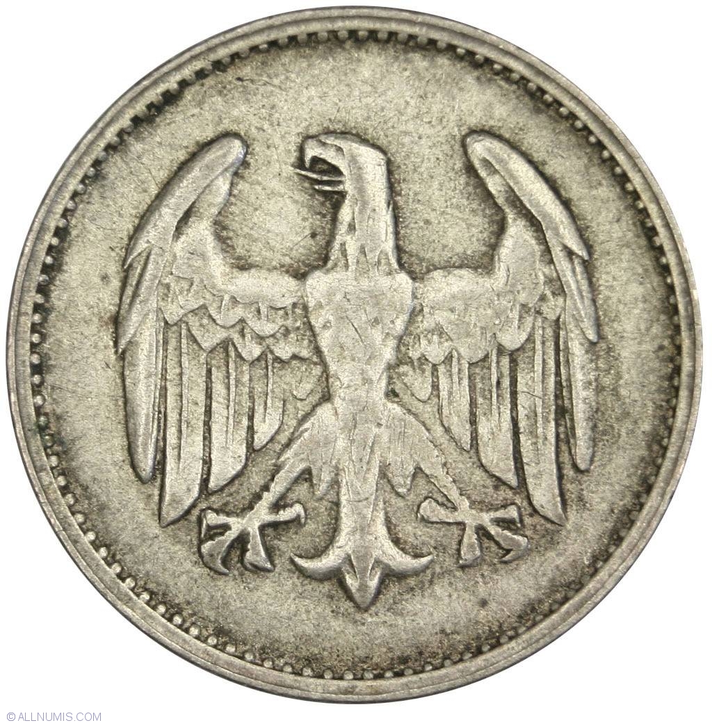 1 Mark 1925 D, Weimar Republic (1919-1932) - Germany - Coin - 29570