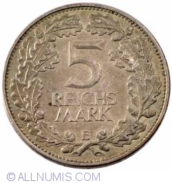 Image #1 of 5 Reichsmark 1925 E - 1000 de ani de Rhineland