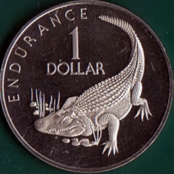 Image #2 of 1 Dollar 1976 FM - 10 Years of Independence.