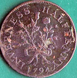Image #1 of 1/2 Penny 1794 Token - Inverness.