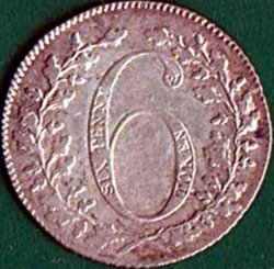 Image #2 of 6 Pence N.D. (1810-12) - Non-local issue.