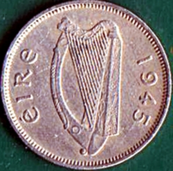 6 Pence 1945