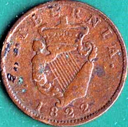 1/2 Penny 1822