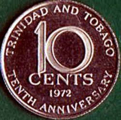 10 Cents 1972 FM - 10 Years of Independence.