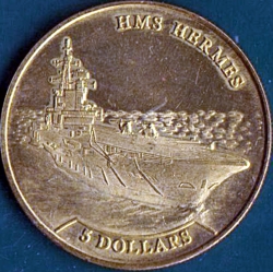 Image #2 of 5 Dollars 2016 - H.M.S. Hermes.