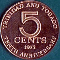 5 Cents 1972 FM - 10 Years of Independence.