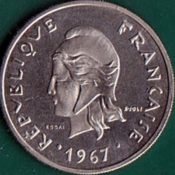Image #1 of 20 Francs 1967 (a) - ESSAI - Pattern.