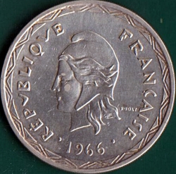 100 Francs 1966