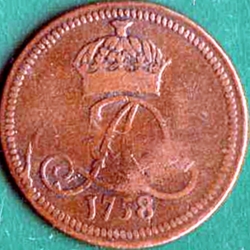 1/2 Penny 1758