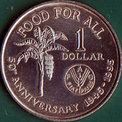 Image #2 of 1 Dollar 1995 - 50th. Anniversary of the F.A.O. - Food For All.