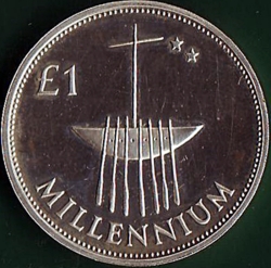 Image #2 of 1 Pound 2000 - Millennium - Piedfort.