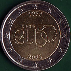 2 Euro 2023 - 50 Years of European Union Membership