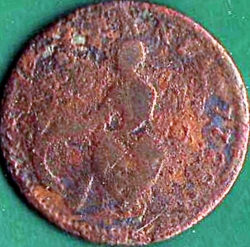1/2 Penny 1722