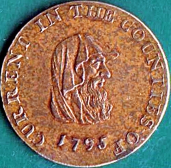 1/2 Penny 1795 - Cambridgeshire.