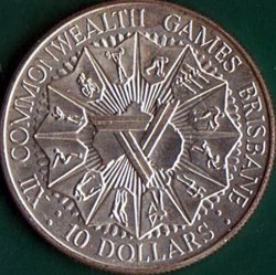 Image #2 of 10 Dollars 1982 - 12th. Commonwealth Games, Brisbane.
