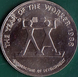 10 Dollars 1988 - Year of the Worker.