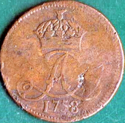 1 Penny 1758