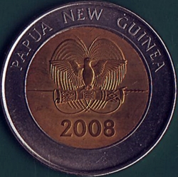 2 Kina 2008 - 35 Years of the Bank of Papua New Guinea.