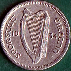 3 Pence 1934