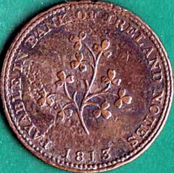 Image #1 of 1/2 Penny 1813 - Dublin - J. Hilles.