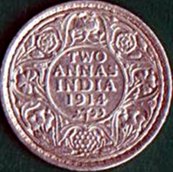 Image #2 of 2 Annas 1914 (Bombay)