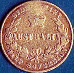 1/2 Sovereign 1865