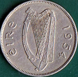 Image #1 of 1 Florin (2 Shillings) 1954.