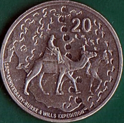 20 Cents 2010 - 150th. Anniversary - Burke & Wills Expedition.