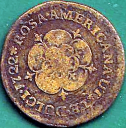 1/2 Penny 1722 - Rosa Americana