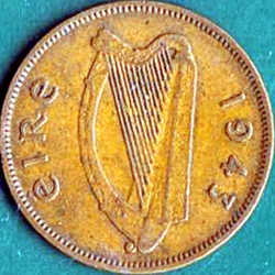 1/2 Penny 1943.