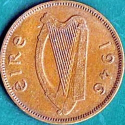 1/2 Penny 1946.