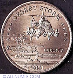Image #1 of 5 Dollars 1991 NQM - Victorie in Operatiunea Furtuna in Desert