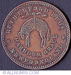 Image #2 of 1/2 Penny  1846 RH - Rutherford Brothers
